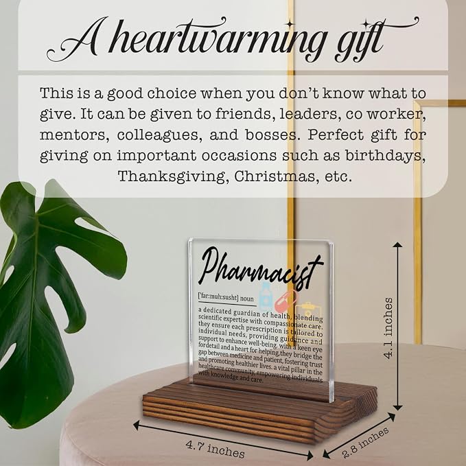 Pharmacist Gifts, Thank You Desk Sign - Image 4
