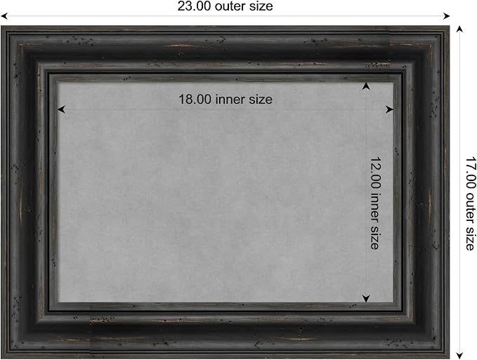 Amanti Art Black Framed Magnetic Board 17x23 Small Vision Board - Image 4