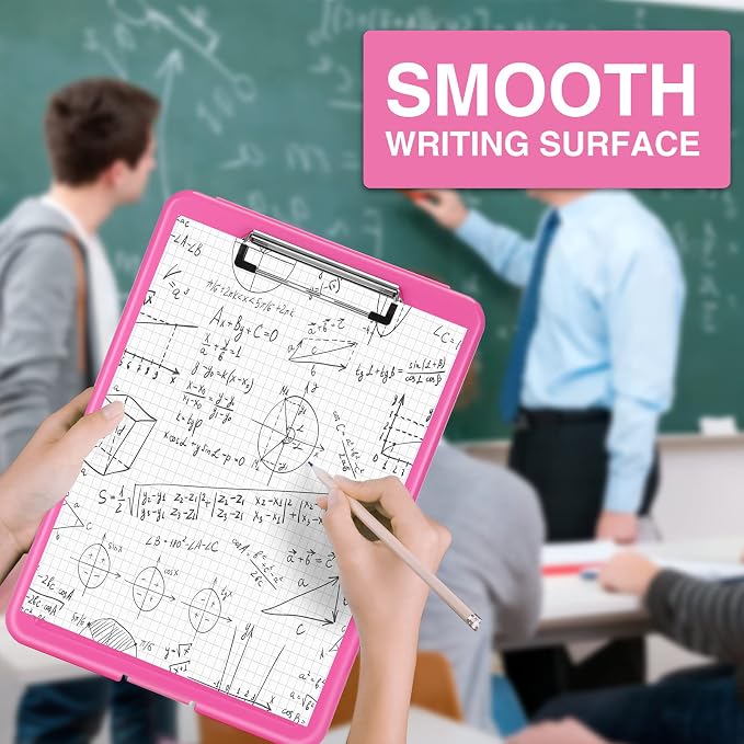 Sooez Clipboard with Storage, Plastic Storage Clipboards with Low Profile Clip - Image 6