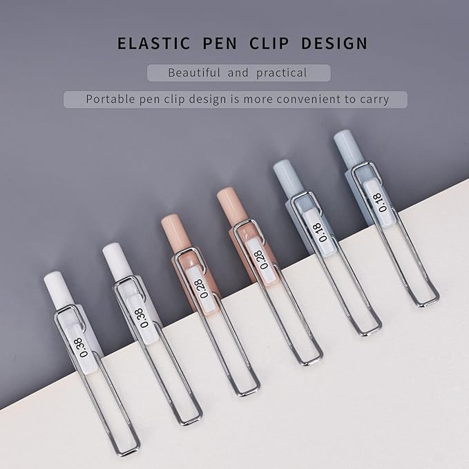 6pcs Gel Pen set, Retractable Cute Pens - Image 3