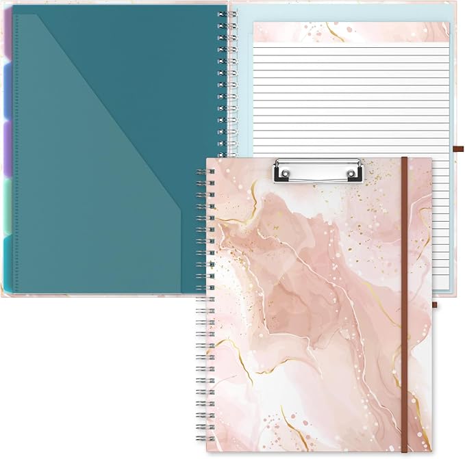 Hongri Clipboard Folio with Refillable Lined Notepad, 8.5 x 11 Folders with by Hongri