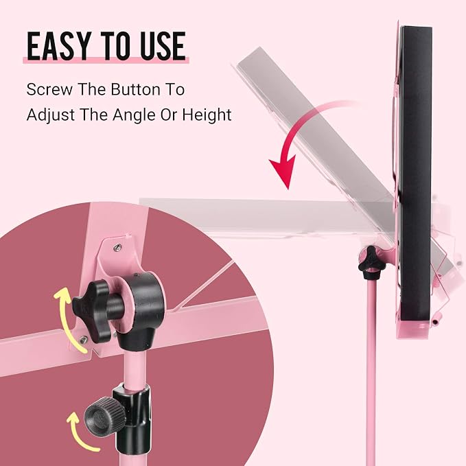 CAHAYA Portable Sheet Music Stand: Dual Use Desktop Book Holder Folding - Image 3