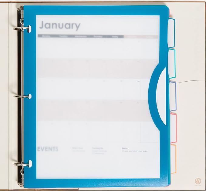 U Brands Poly 5-Tab Three Ring Binder Dividers - Image 7