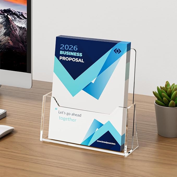 Acrylic Brochure Holder 8.5 x 11 inch 6 Pack - Image 7