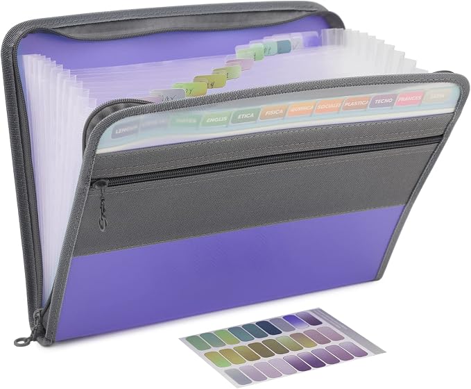 NAFY Accordion File Organizer, 13 Pockets Expanding File Folder by Nafy