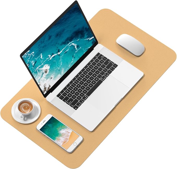 Hsurbtra Desk Pad, 23.6" x 13.8" PU Leather Desk Mat, M Extended Mouse Pad - Image 2