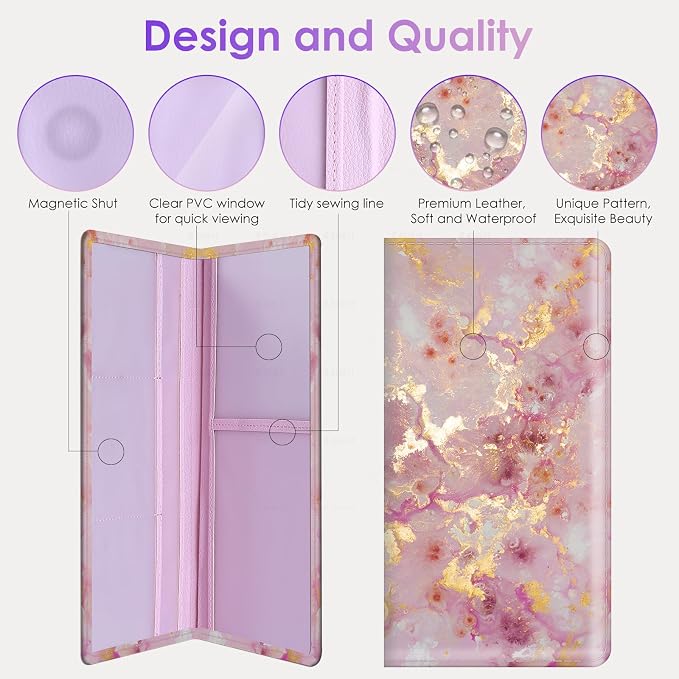 Car Registration and Insurance Holder，Colour Patterns Men Women Car License - Image 4