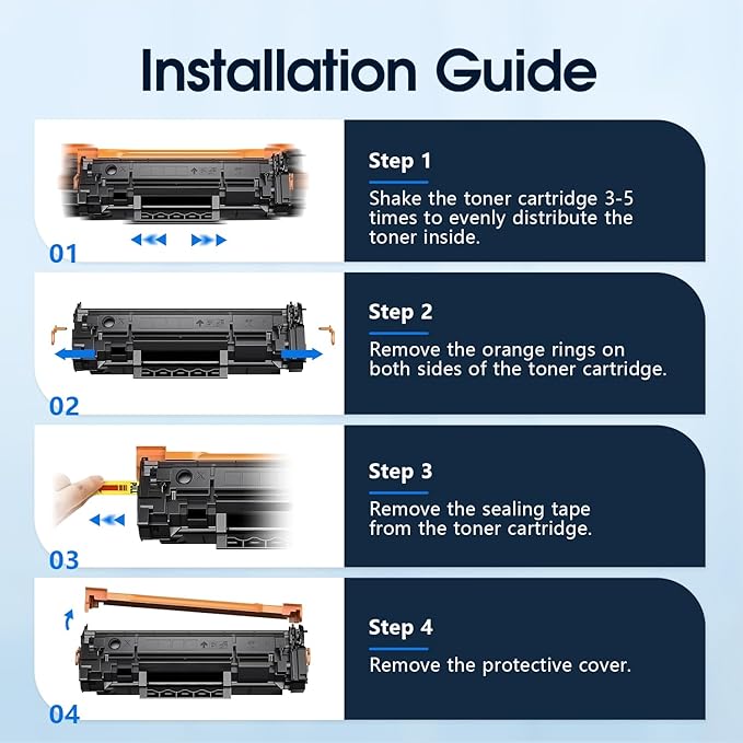 410A Toner Cartridge Replacement Compatible for 410A 410X 410 CF410A CF411A CF412A CF413A Work with Pro MFP M477fnw M477fdw M477fdn M452dn M452nw M477 Printer (4-Pack)-DeskLoop Office