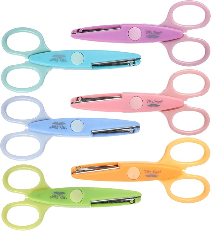 Mr. Pen- Craft Scissors Decorative Edge, 6 Pack, Rainbow | Zig Zag Scissors - Image 9