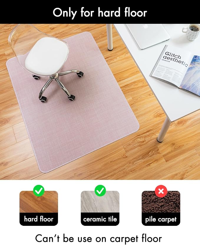 BARoyal Office Chair Mat for Hardwood Floor Under Desk Computer Rolling Chair - Image 3
