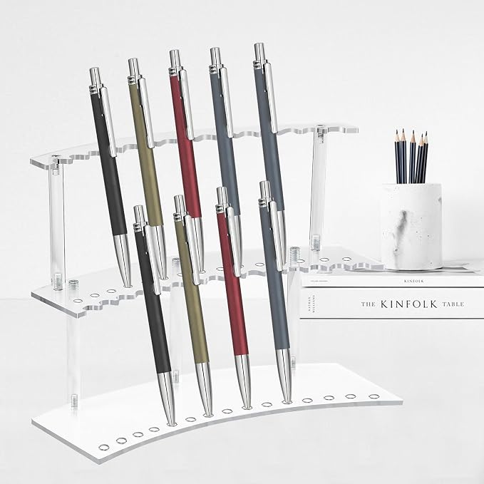 30-Slot Acrylic Pen Holder & 2 Tier Detachable Display Stand - Image 4
