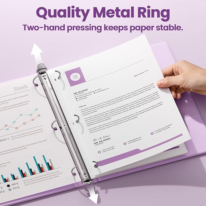 SUNEE 3 Ring Binder 1.5 Inch 1 Pack - Image 2