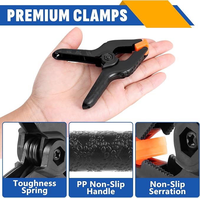 72 Pack 3.5 inch Plastic Spring Clamps, Backdrop Clips, Plastic Clamps - Image 3
