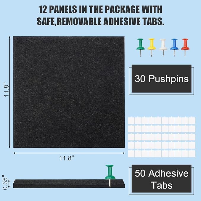 Large Cork Board Alternative 48" X 36" Black Bulletin Board - Image 4