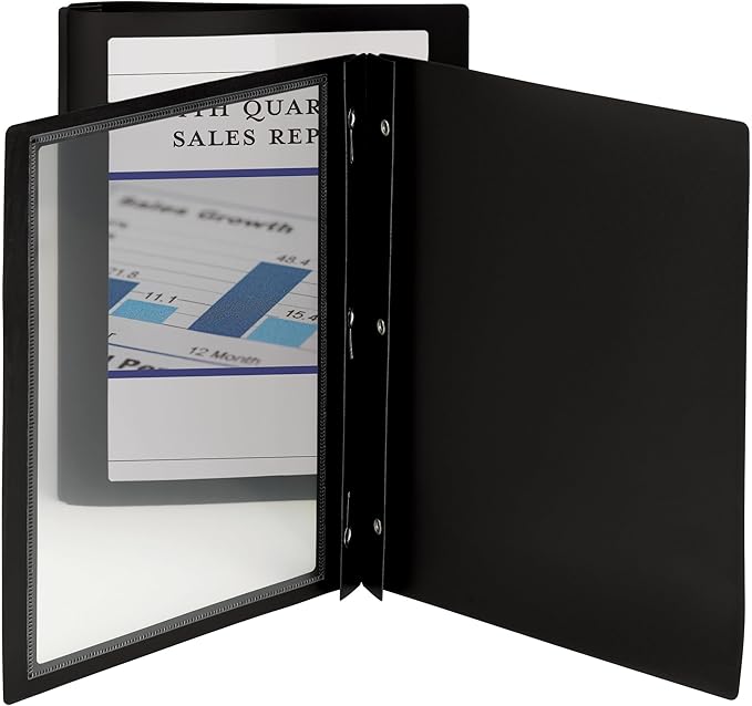 Smead Frame View Poly Report Cover, Letter Size, Three Double Tang Side by SMEAD