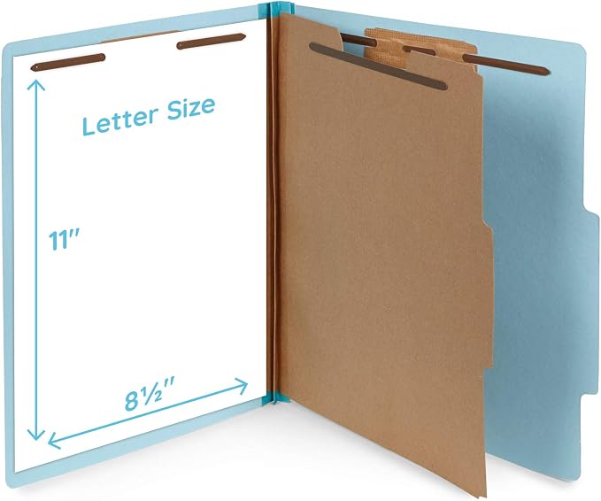 10 Blue Classification Folders - Image 2