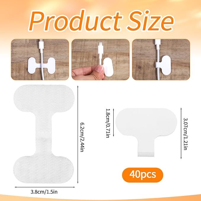 40PCS Cable Labels for Cords Cord Labels for Electronics Reusable Writable - Image 2