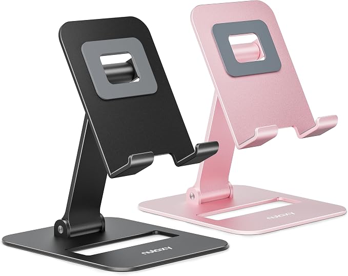Nulaxy 2 Pack Dual Folding Cell Phone Stand, Fully Adjustable Phone Holder by Nulaxy