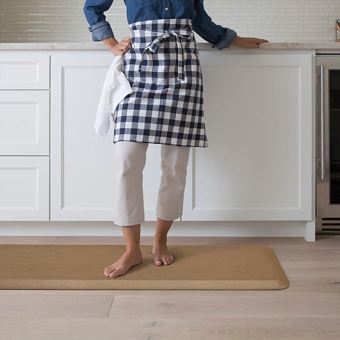 GelPro NewLife Designer Comfort Ergo-Foam Anti-Fatigue Kitchen Floor Mat, 20" x 72", Grasscloth Khaki-DeskLoop Office