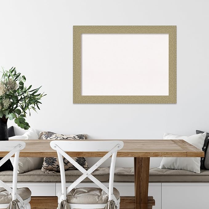 Amanti Art White Cork Board for Wall, 24x32 Vision Board with Gold Frame, Medium Corkboard Office Decor for Home Organization, Casual Corkboard Pinboard to display items for home organization-DeskLoop Office