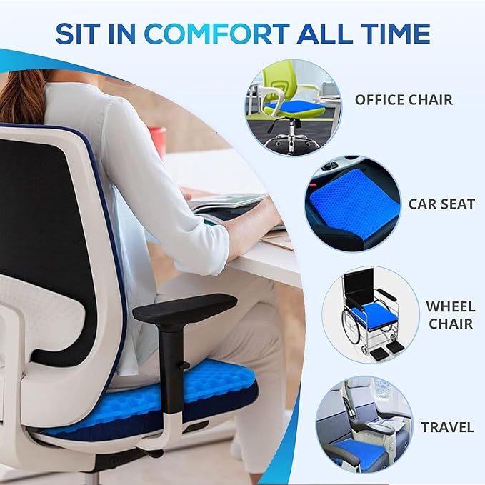 20" Gel Seat Cushion for Long Sitting Pressure Relief - Image 7