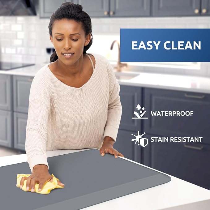KitchenClouds Kitchen Mat Cushioned Anti Fatigue Kitchen Rug Non Slip Standing - Image 3