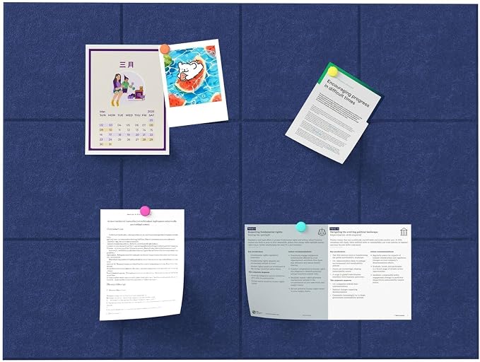 Felt Bulletin Board Tiles, Cork Board Alternative, 48 x 36 in | 0.35 in modular - Image 7