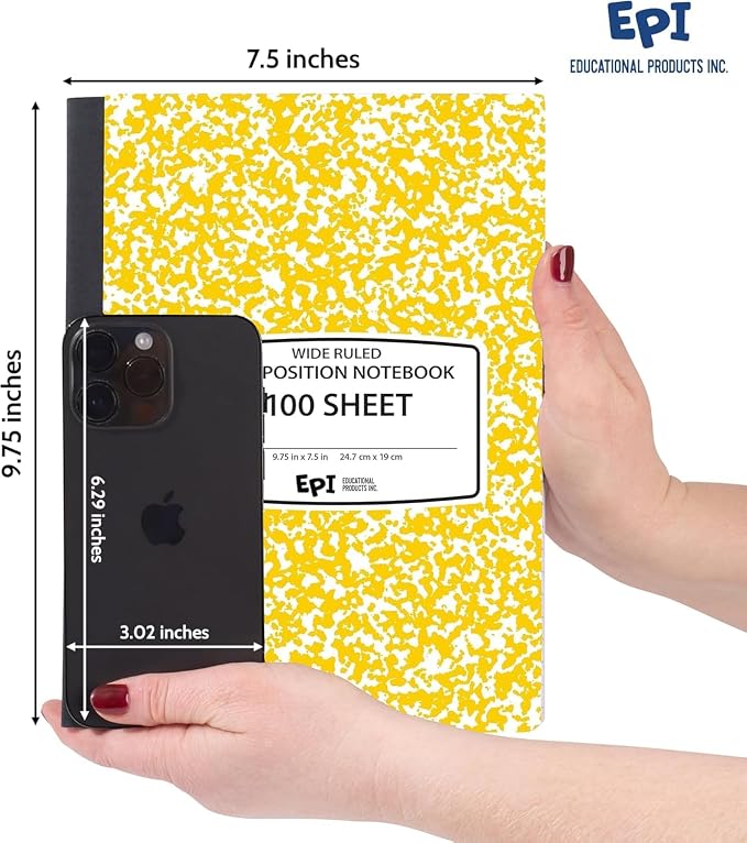 960 Pack EPI Wide Ruled Composition Notebook Assorted Colors, 200 pages - Image 3