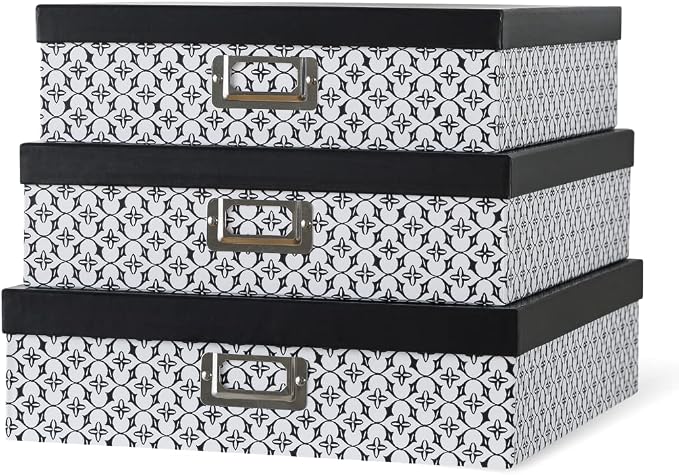 Soul & Lane Black and White Decorative Storage Boxes by SoulLane