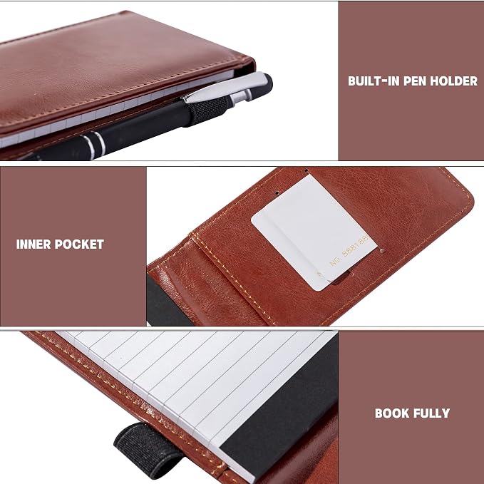 Camelmother 10Pcs Pocket Notepad Holder Set Notebook 3 x 5 Inch - Image 3