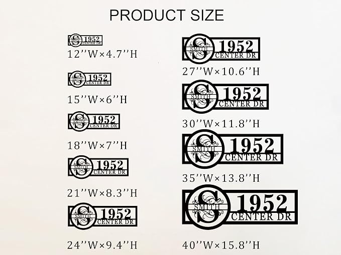 Custom Address Numbers for House, Personalized Hanging Metal Address Signs for - Image 4