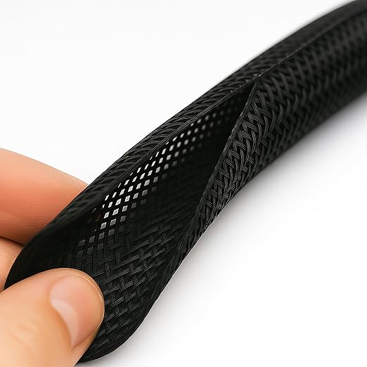 Electriduct 1.25" Hook Self Closing Sleeve Braid Wrap Around Sleeving Flame - Image 2