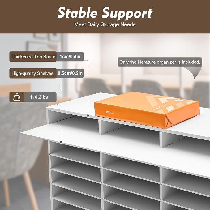 Literature Organizers, 27 Compartments Office Mailbox - Image 3