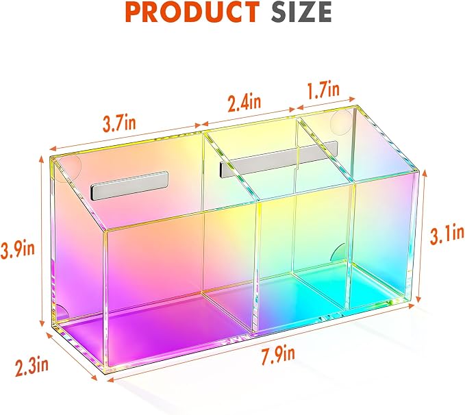 Magnetic Dry Erase Marker Holder, Acrylic Magnet Pen Holder - Image 7