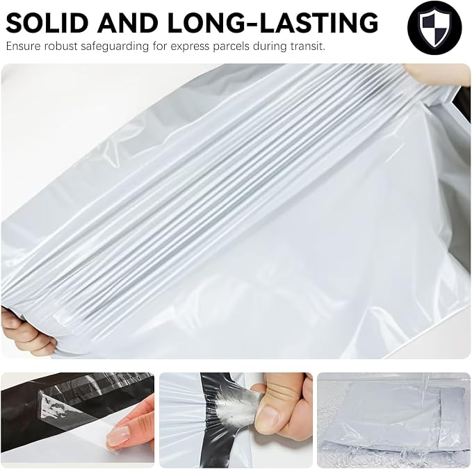 10"x13" Poly Mailers，White Shipping and Envelope Bags Pack of 10 - Image 3