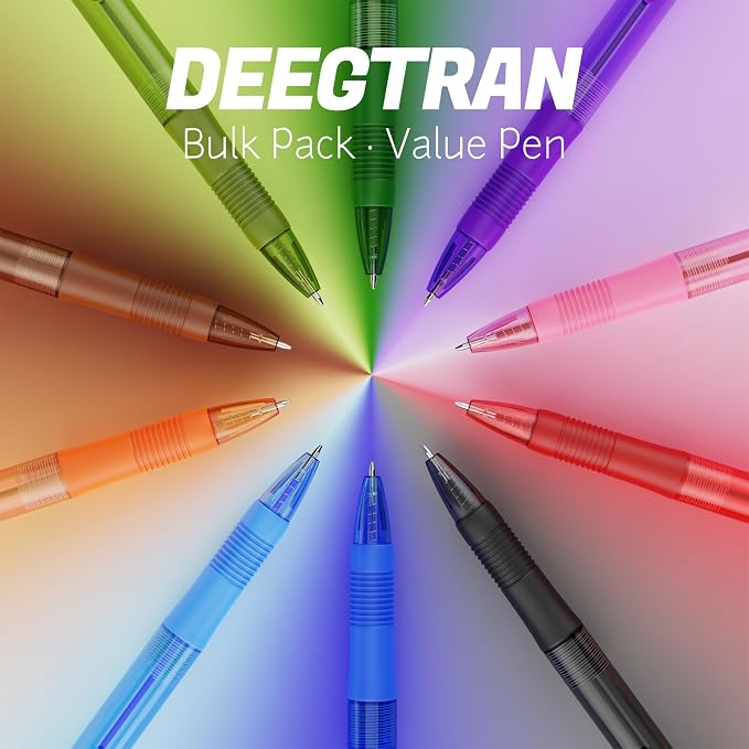 deegtran Pens Bulk, 30 Pack No Bleed Purple Ink Click Pens - Image 8
