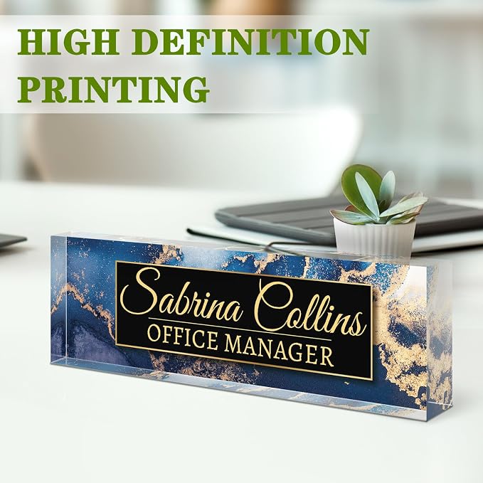 Name Plate for Desk, Desk Name Plate Personalized, Office Decor for Women Men - Image 3
