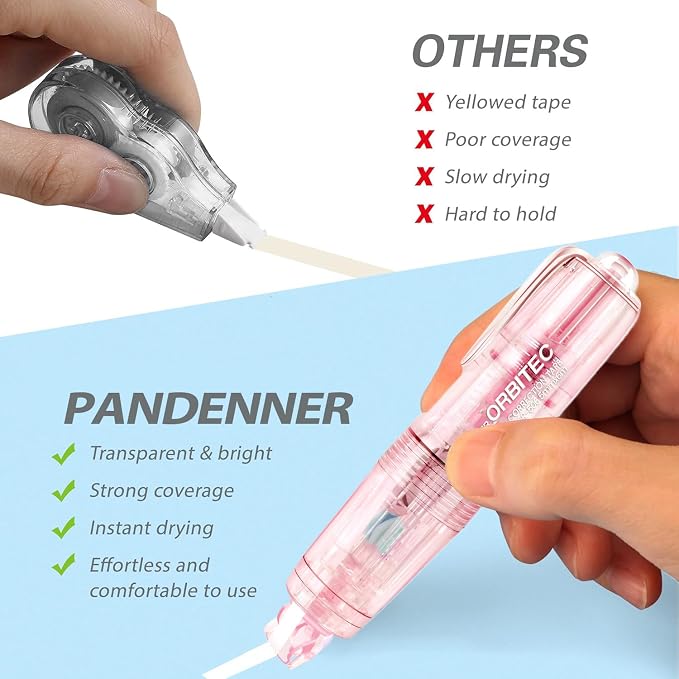 Refillable Retractable White Correction Tape, - Image 4