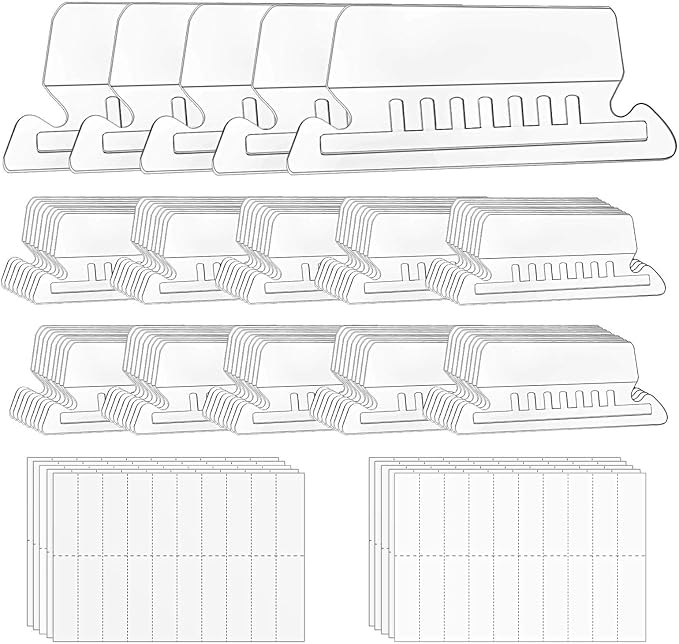 hupos File Folder Tabs, 100+200 Sets Hanging File Folder Tabs by QUEENTI