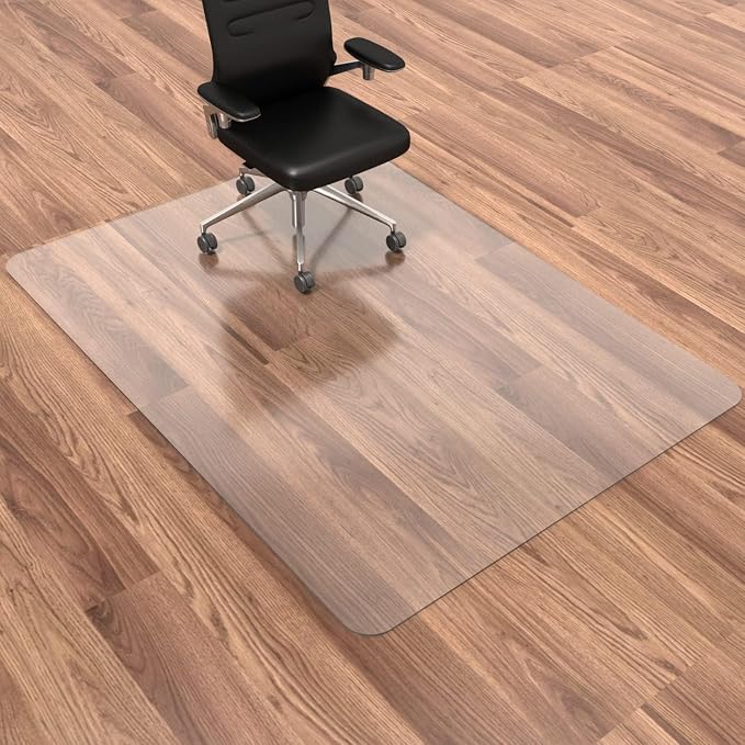 HOMEK Large Office Chair Mat for Hardwood Floor- 46" x 72" Clear Computer Desk by HOMEK