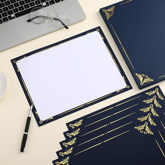 Fainne 250 Pcs Certificate Holder Foil Border Bulk 8.5 x 11 Inch Single Sided - Image 4