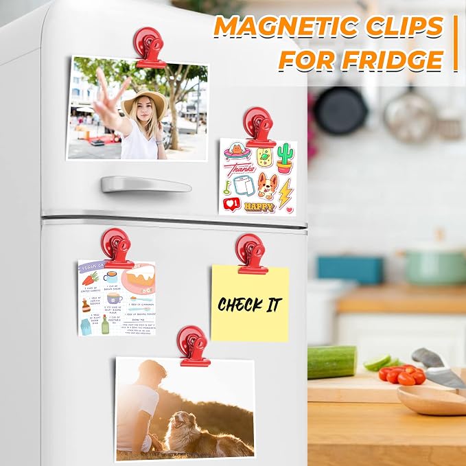 VNDUEEY 20 Pack Fridge Magnets Refrigerator Magnets, Strong Magnetic Clips - Image 2