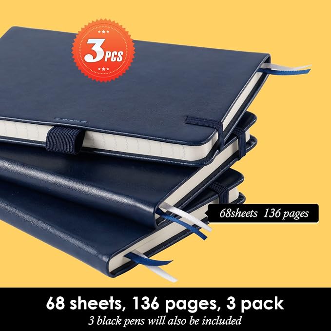 NIRMIRO Pocket Notebook Journals, 3 Pack Mini Small Notebooks - Image 4