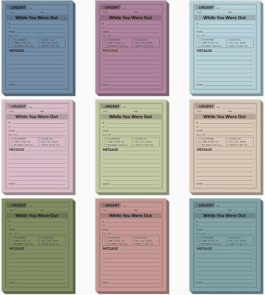 Eaasty 9 Pieces While You were Out Pads 4 x 5 Inches Assorted Colors Sticky by Eaasty