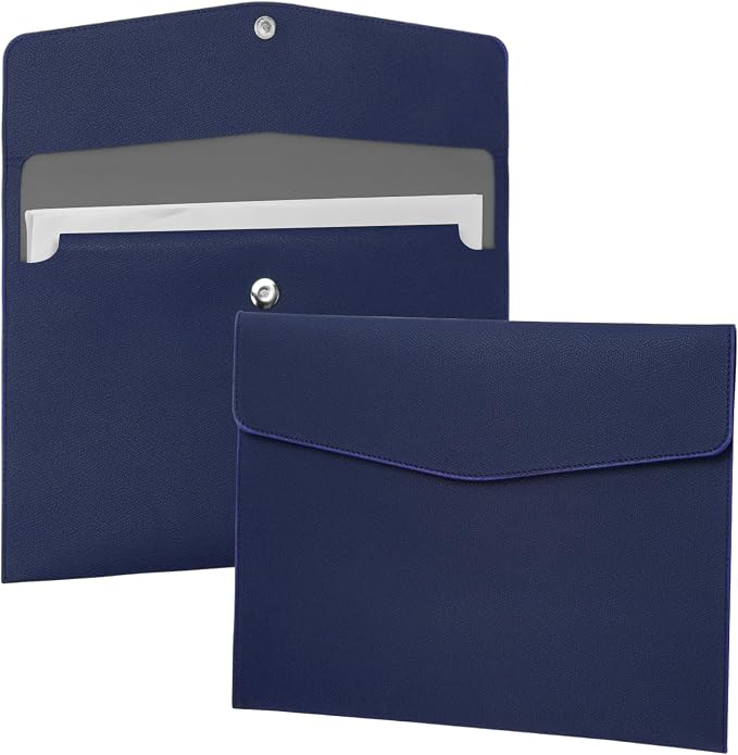 FYY File Folder, PU Leather A4 Document Holder File Organizer Filing Envelope by FYY