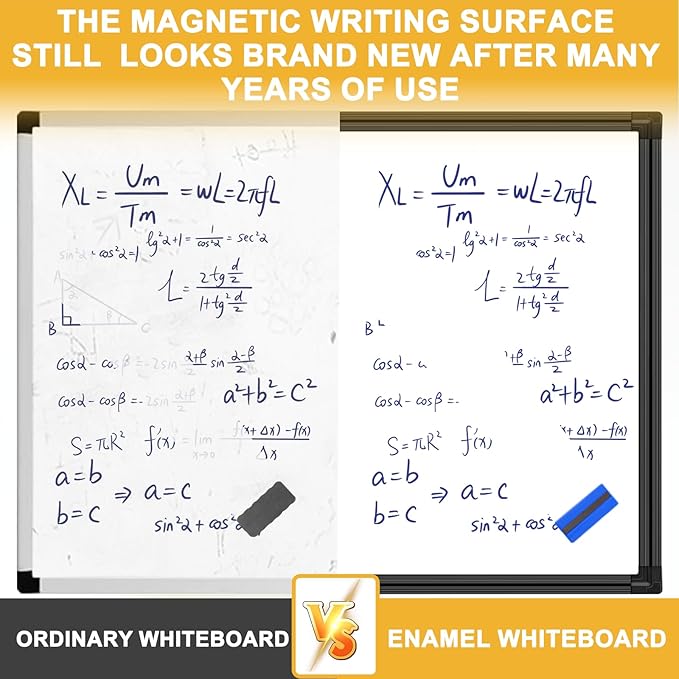 H-Qprobd 8'x4' Whiteboard Commercial-Grade Large Magnetic Dry Erase White Board for Wall - 96"x48" Presentation Boards for Business, Education & Government - Aluminum Frame Wall Mounted Whiteboard-DeskLoop Office