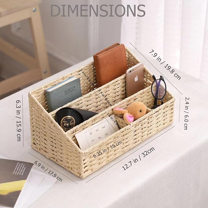 Boershun Rattan Mail Organizer - Image 3