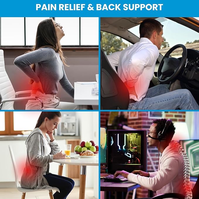Lumbar Support Pillow for Office Chair, Office Home Essentials, Gifts for Mom - Image 2