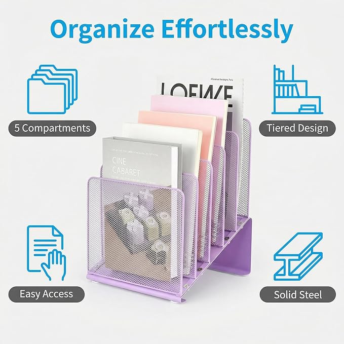 LEKETREE File Organizer for Desk, File Folder Organizer - Image 5