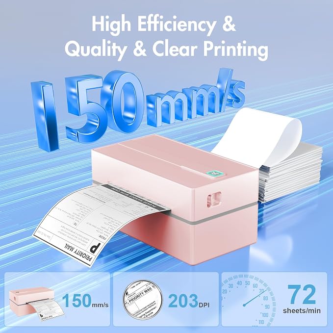 Thermal Shipping Label Printer 4x6 Bluetooth Label Maker - Image 4